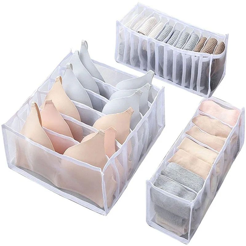 3Pcs Folding Drawer Storage Box Compartmental Wardrobe Storage Box Suitable For Underwear Bras An... | Wayfair North America