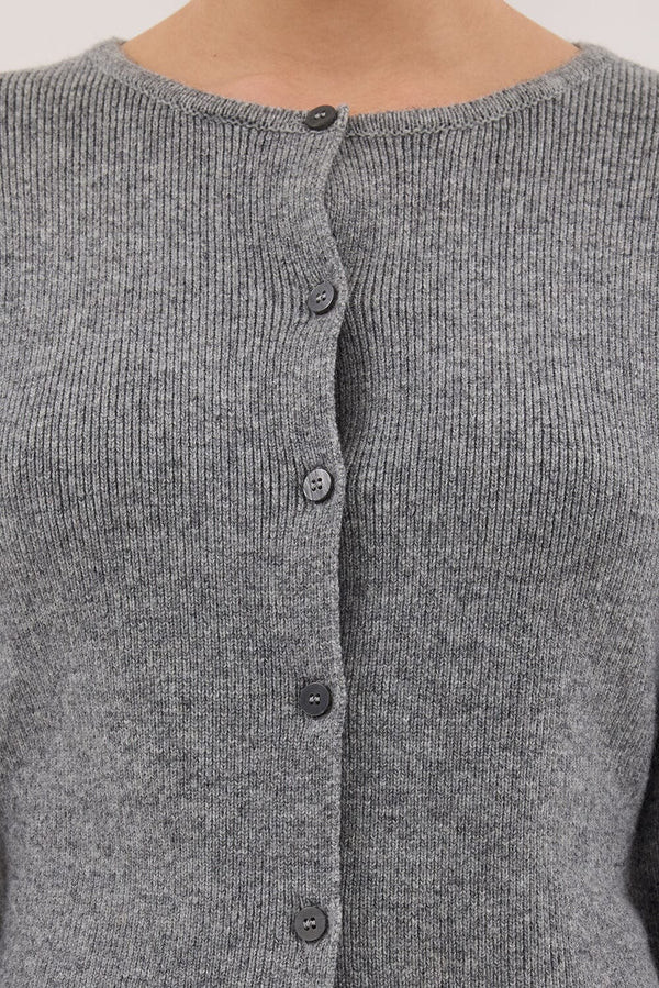 MARTHA GREY MARLE CINCHED CARDIGAN | DISSH