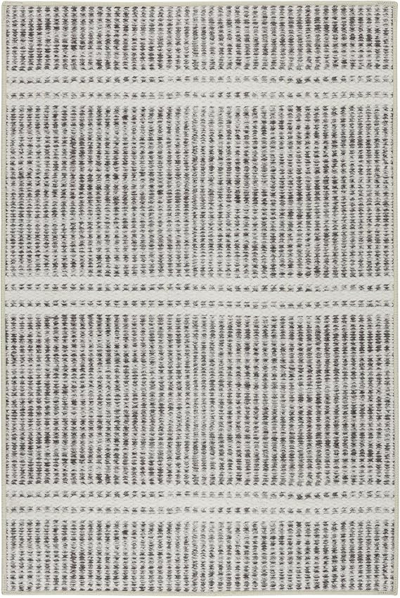 Dash and Albert Malta Grey Machine Washable Area Rug - 2.5' x 8' Runner Grey Stripe Washable Acce... | Amazon (US)