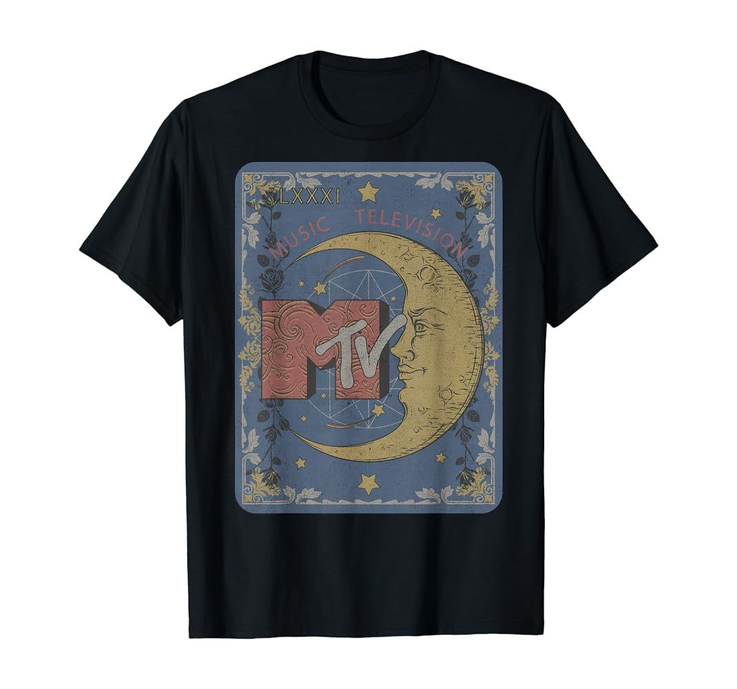 MTV Music Television Crescent Moon Tarot Card T-Shirt | Amazon (US)