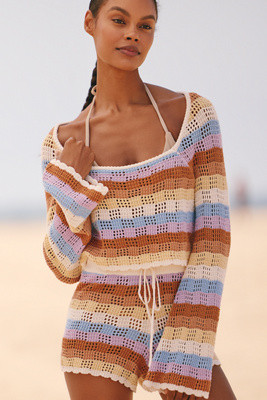 LSPACE Lost Tides Cotton Crochet Top | Anthropologie (US)