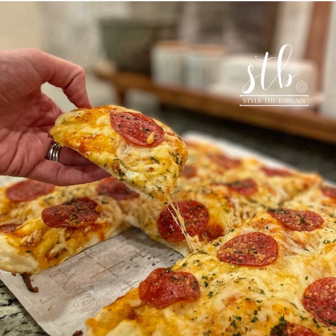 RHODES ROLLS PIZZA RECIPE
▫️Line Cookie Sheet with Parchment Paper.
▫️Drizzle Olive Oil and Kosher Salt on   Parchment Paper.  
▫️Place @rhodesrolls on top of the Oil and Salt and Let Rise at Room Temperature for 3-5 hours. 
▫️Press Dough Down and Pinch together. 
▫️Top with Sauce, Cheese, and preferred Toppings. 
▫️Bake at 375 for 15 min or until cheese is bubbly. 
▫️Enjoy! 

*I buy my Rhodes Rolls at @walmart 

#LTKparties #LTKhome #LTKstyletip