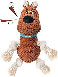 DuLaSeed Dog Toys, Squeaky Plush Puppy Dog Chew Toys for Small Medium Dogs, Durable Rope Toys for... | Amazon (US)