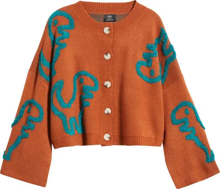 Rawr T-Rex Jacquard Cardigan | Nordstrom