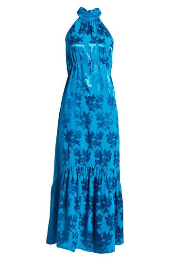 Saylor Corinna Floral Halter Neck Evening Dress | Nordstrom | Nordstrom