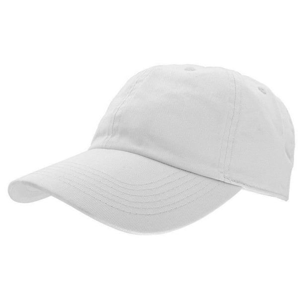 Falari Baseball Cap Hat 100% Cotton Adjustable Size White | Walmart (US)
