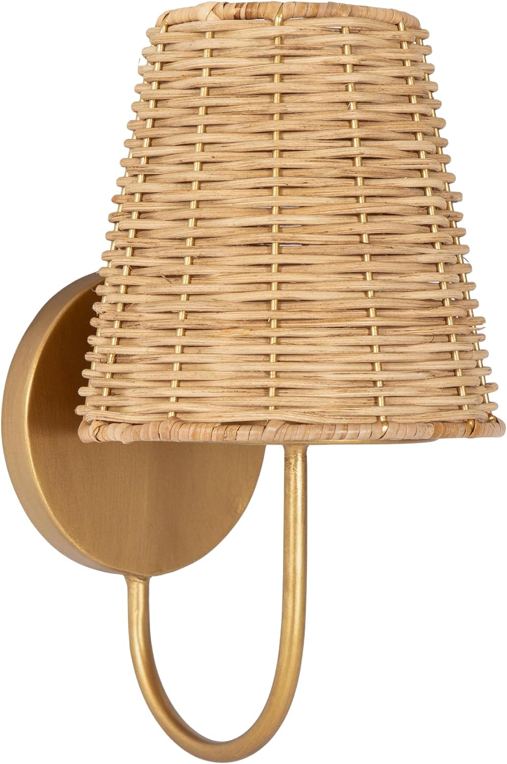 Kate and Laurel Rushworth Modern Rattan Shade Sconce for Wall Decor | Amazon (US)