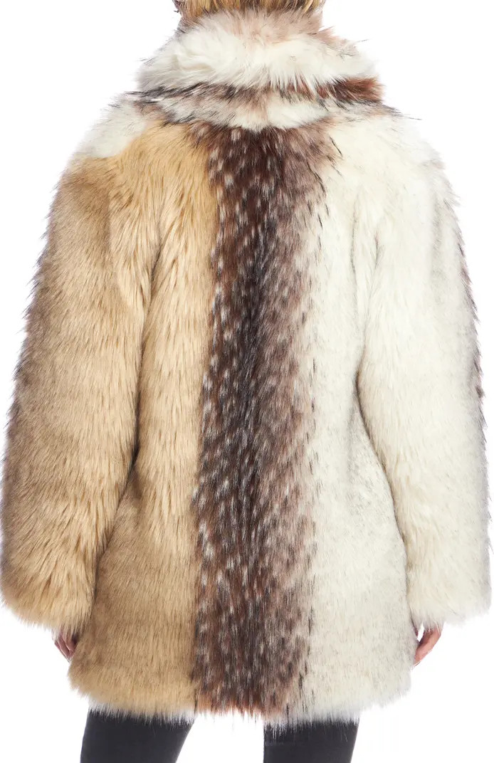 Shawl Collar Faux Fur Coat | Nordstrom