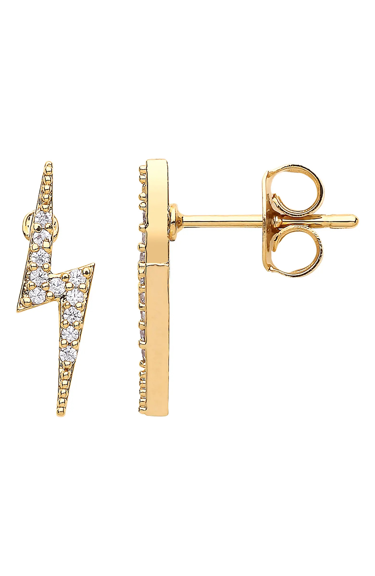 Crystal Lightning Bolt Stud Earrings | Nordstrom