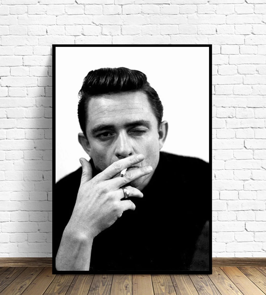 Johnny Cash Canvas Poster Wall Art,Home docor,Frameless | Etsy (US)