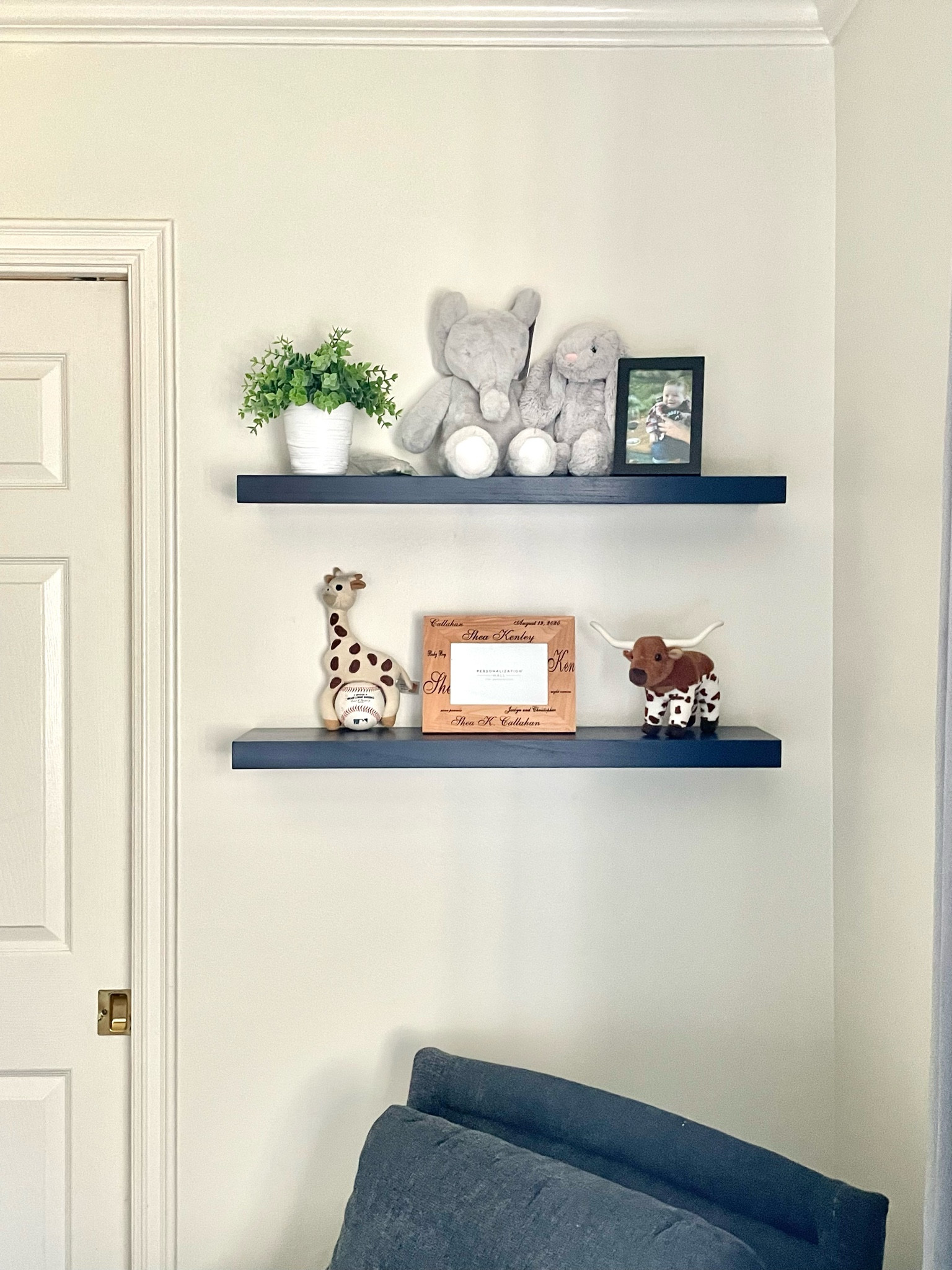 I got these Navy Blue Floating Shelves off Amazon for my sons room.  Pretty simple to hang, drill required.  The shelves come in more colors. I will be getting more to hang above my toliet in the bathroom. 

#LTKfamily #LTKkids #LTKhome