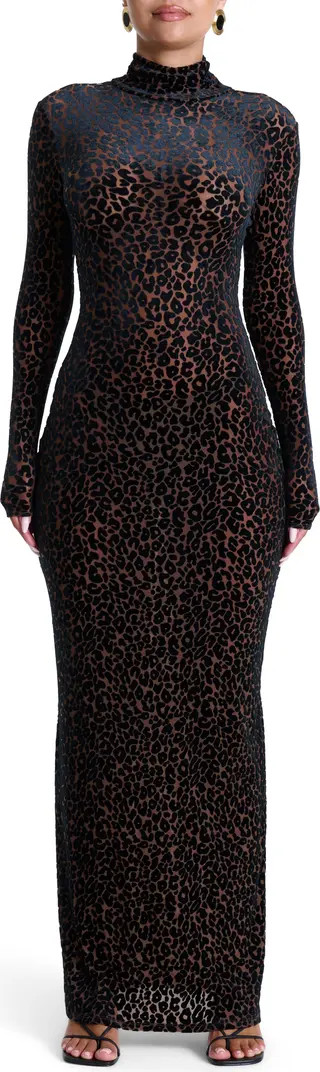 Burnout Long Sleeve Maxi Dress | Nordstrom