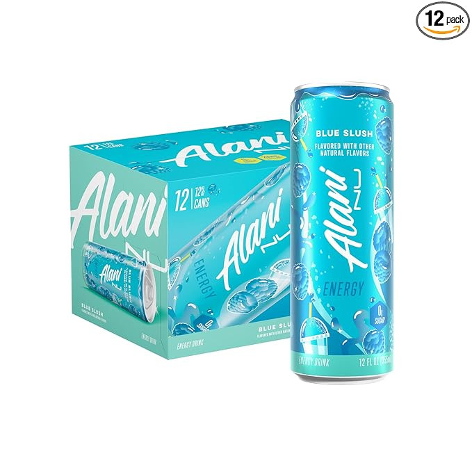 Alani Nu BLUE SLUSH Sugar Free, Low Calorie Energy Drinks | 200mg Caffeine | Biotin B Vitamins | ... | Amazon (US)