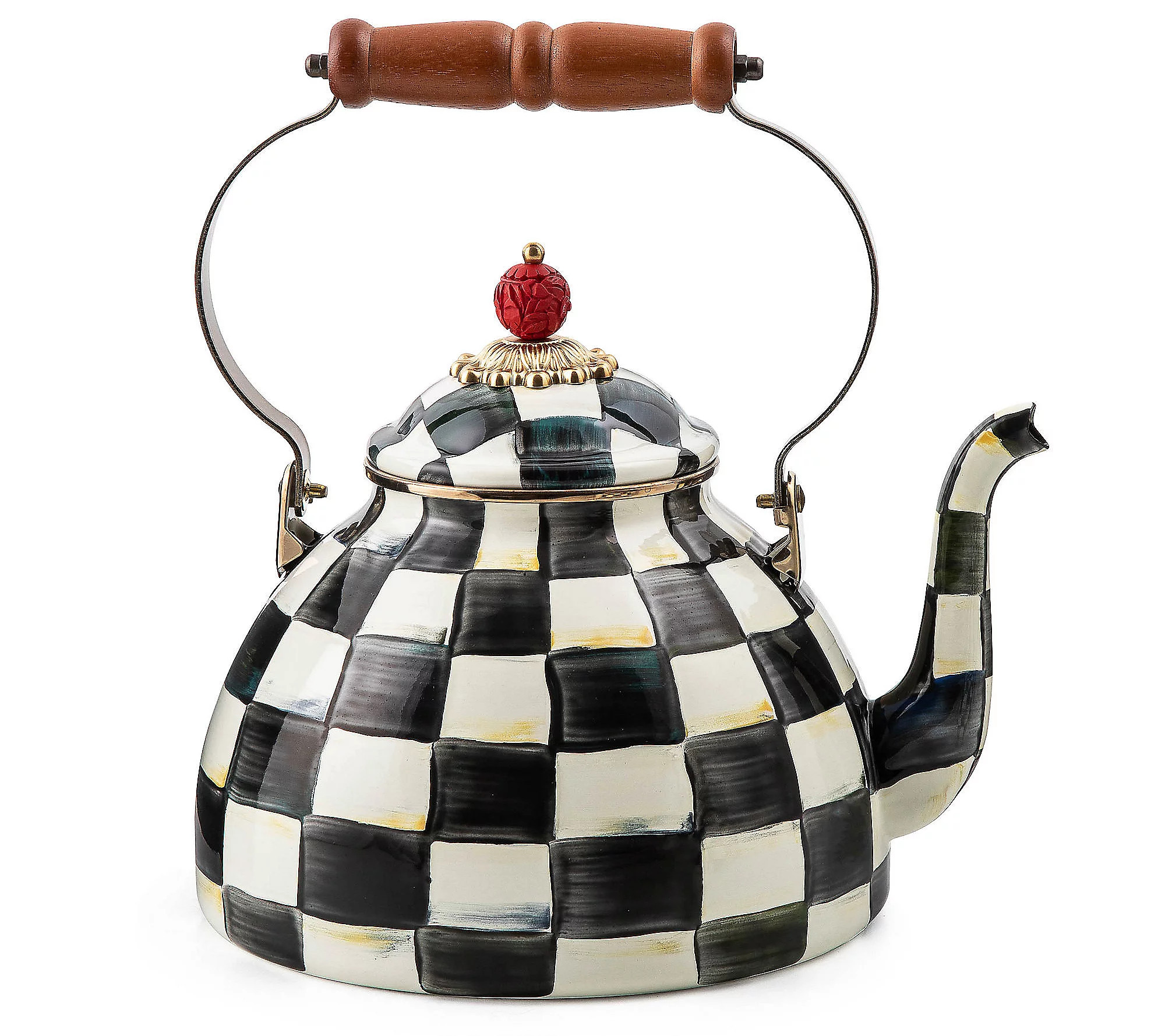 As Is Mackenzie-Childs 3-Quart Enamel TeaKettle | QVC