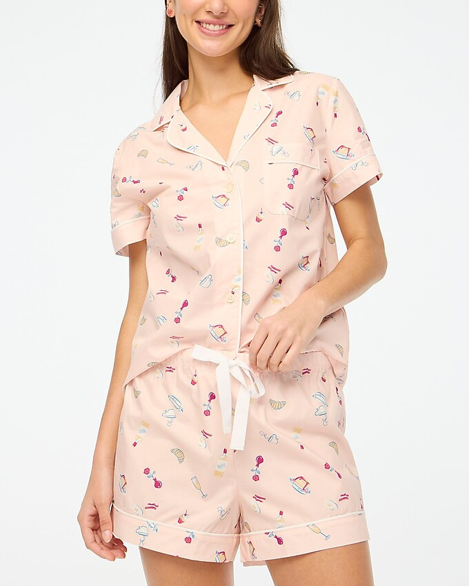 Cotton short pajama set | J.Crew Factory
