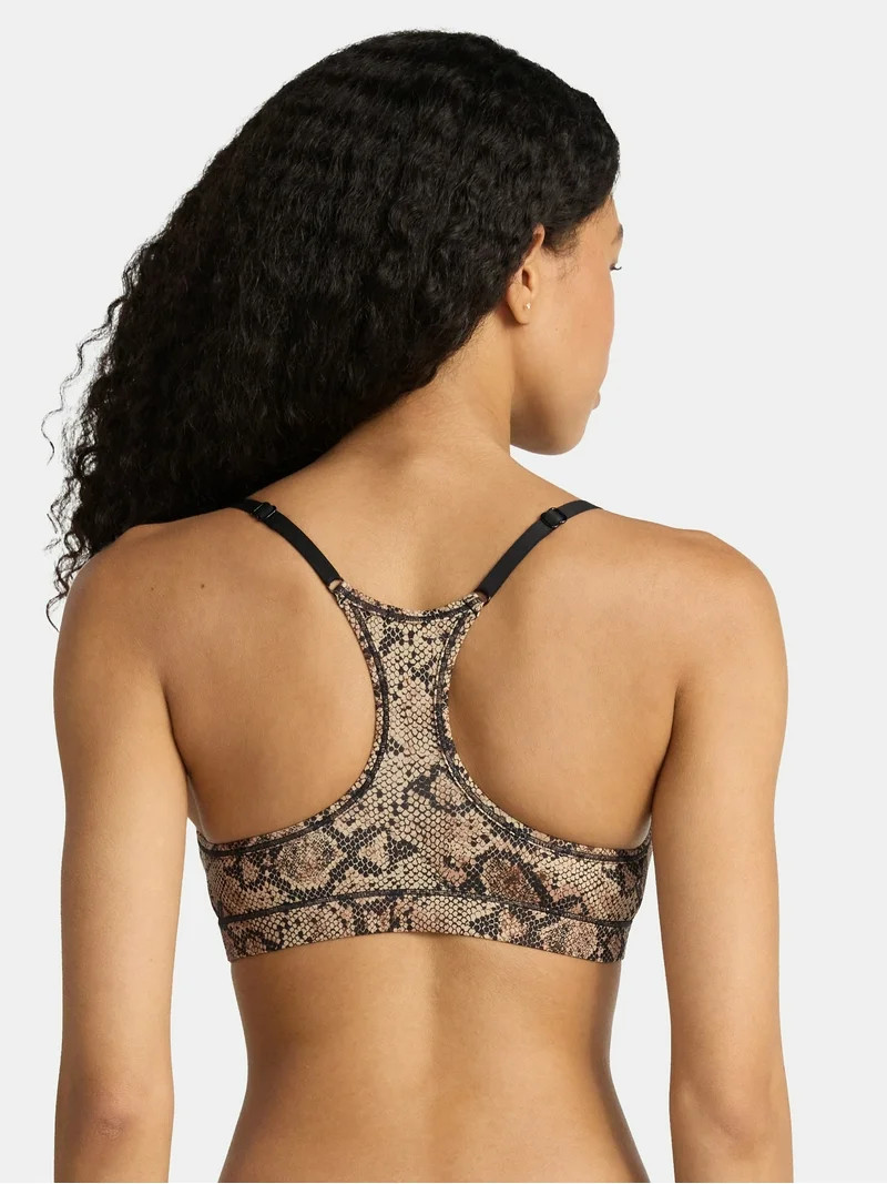 No Boundaries Women's Fit Stretch Scoop Racerback Bralette, Sizes XS-3XL | Walmart (US)
