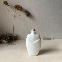 Antique Deco Milkglass Bottle Vase - White Milk Glass Corked Apothecary Perfume | Etsy (US)