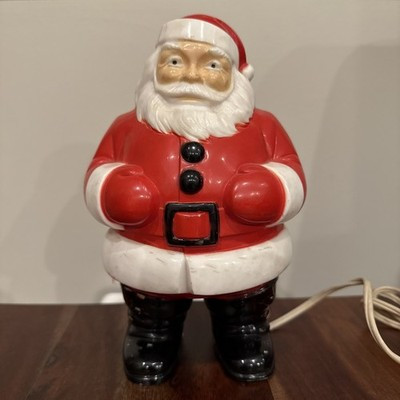 VTG Electric Light Up 8” Hard Plastic Santa Claus Blowmold General Prod. Co. | eBay US