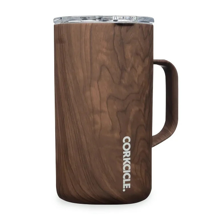 Corkcicle Origins 22 Ounce Coffee Mug Triple Insulated Cup, Walnut Wood - Walmart.com | Walmart (US)