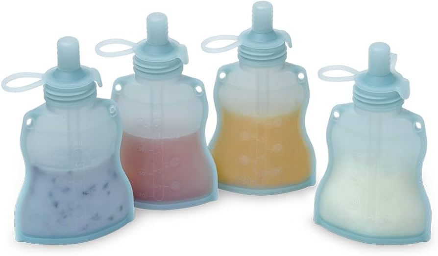 Haakaa Silicone Yummy Pouch 4.5 oz \u2013 Reusable Silicone Snack & Smoothie Pouch, Refillable, L... | Amazon (US)