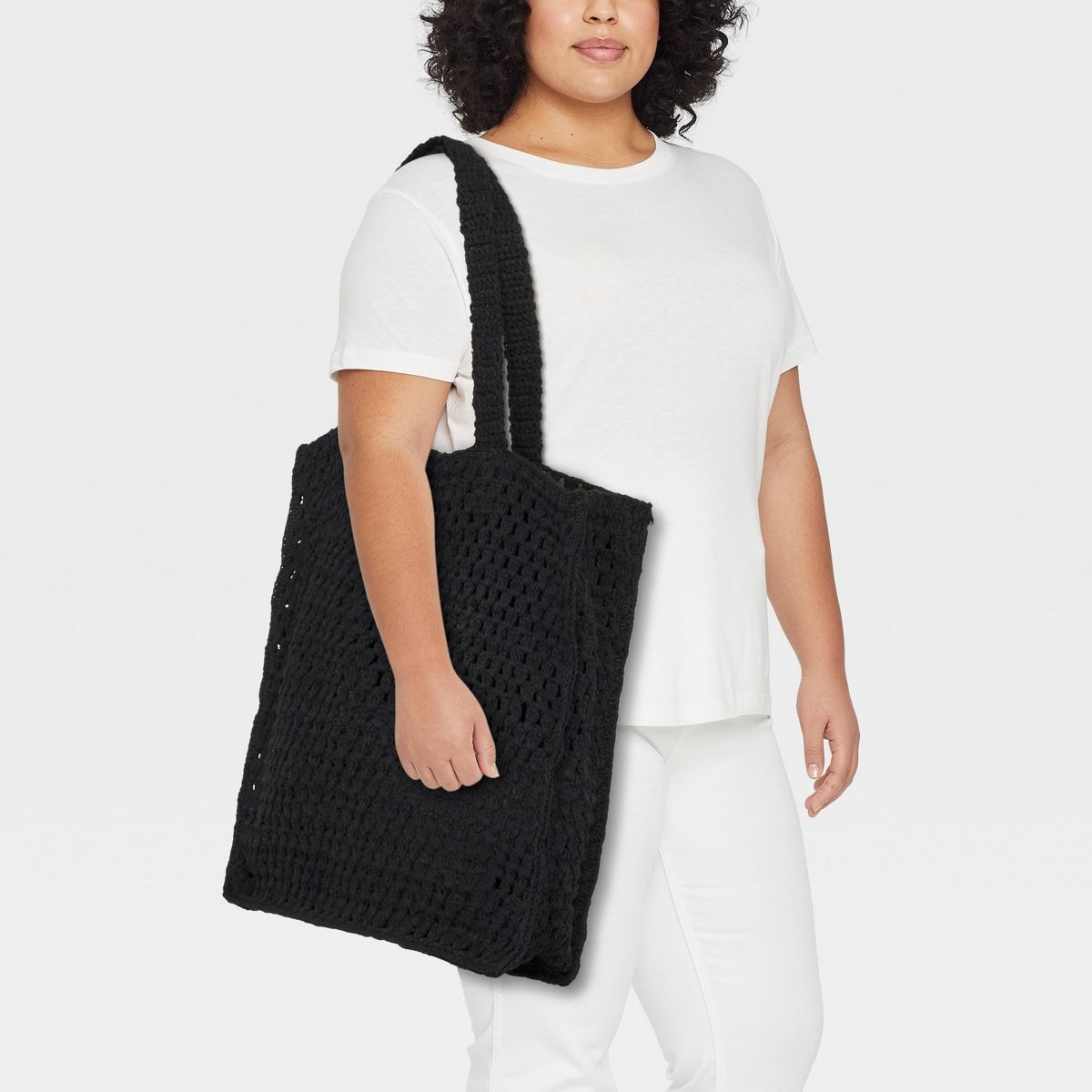 Crochet Tote Handbag - Universal Thread™ Black | Target