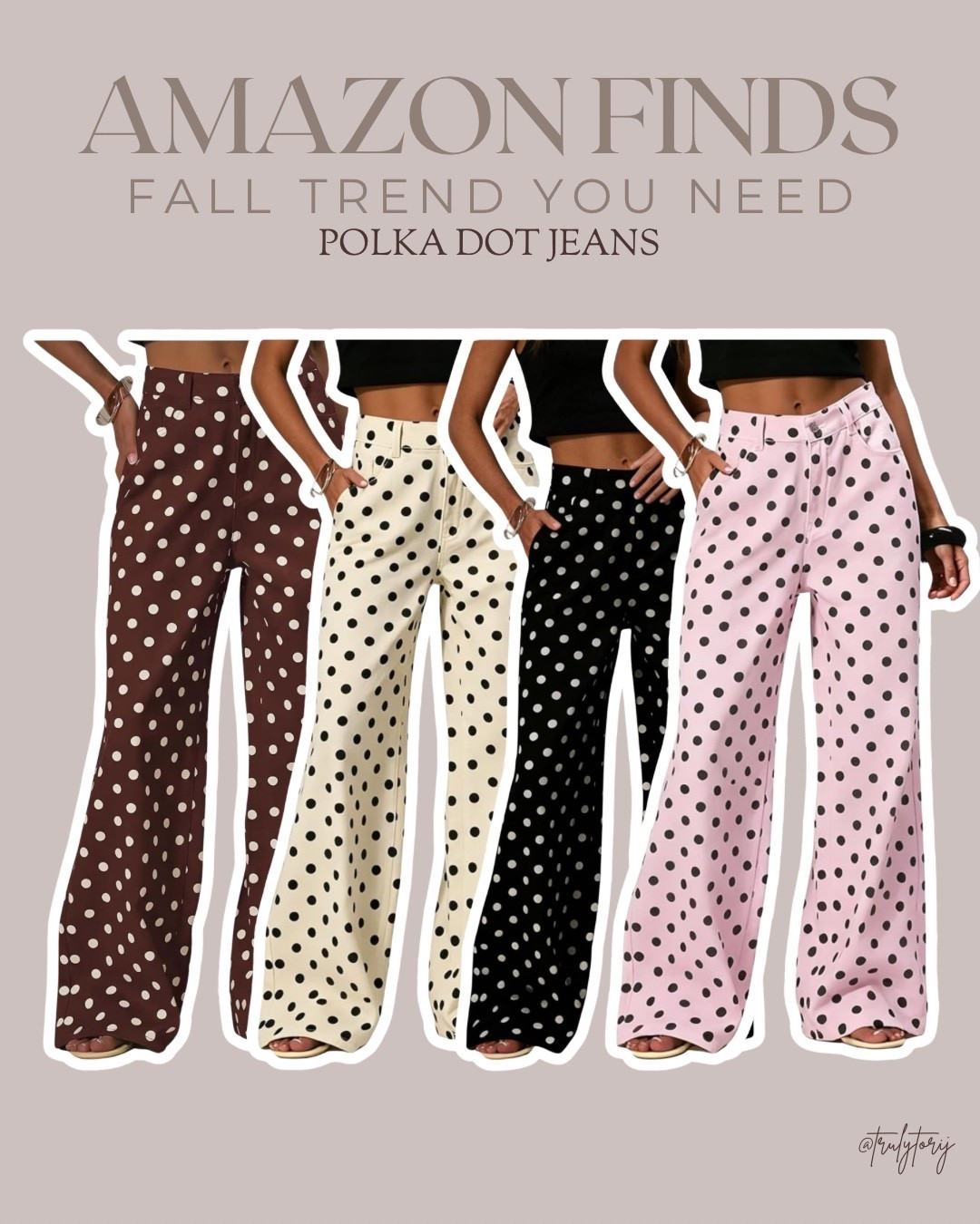 Amazon polka dot jeans are officially on my fall wishlist. 👀🤎 Comment POLKA to shop! 🛍️

The cutest way to make your everyday denim a little more FUN! 🎀 These are such a statement without having to do too much.

#AmazonFinds #AmazonFashion #PolkaDots #FallFashion #AmazonStyle

Amazon polka dot jeans, Amazon denim, polka dot jeans women, Amazon fall fashion, fall denim trends, trendy jeans, Amazon fashion finds, affordable fall fashion, fall outfit ideas, Amazon jeans, polka dot fashion, fall fashion 2026

#LTKootd
