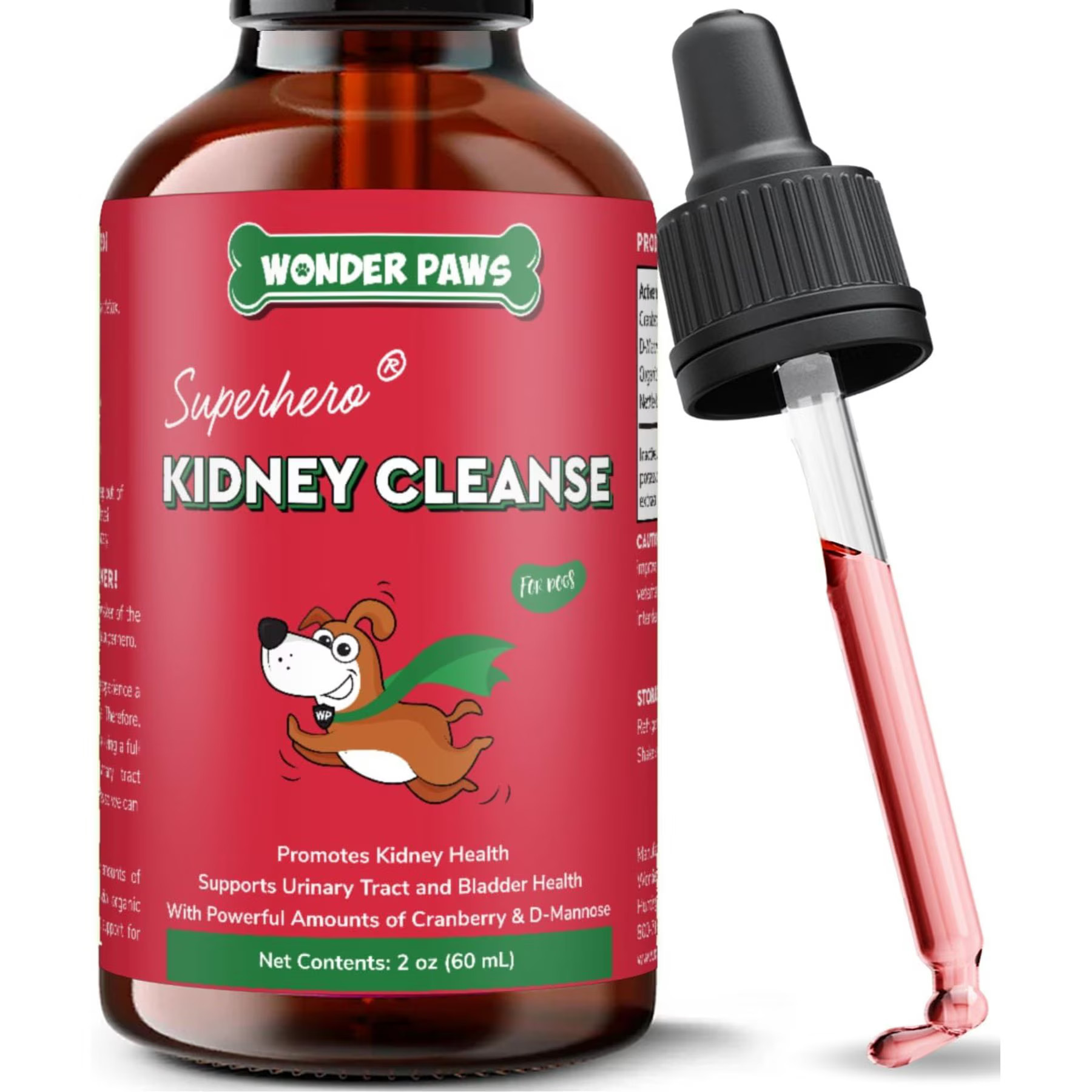 Wonder Paws Cranberry Relief Kidney Support Supplement for Dogs, 2-oz bottle | Chewy