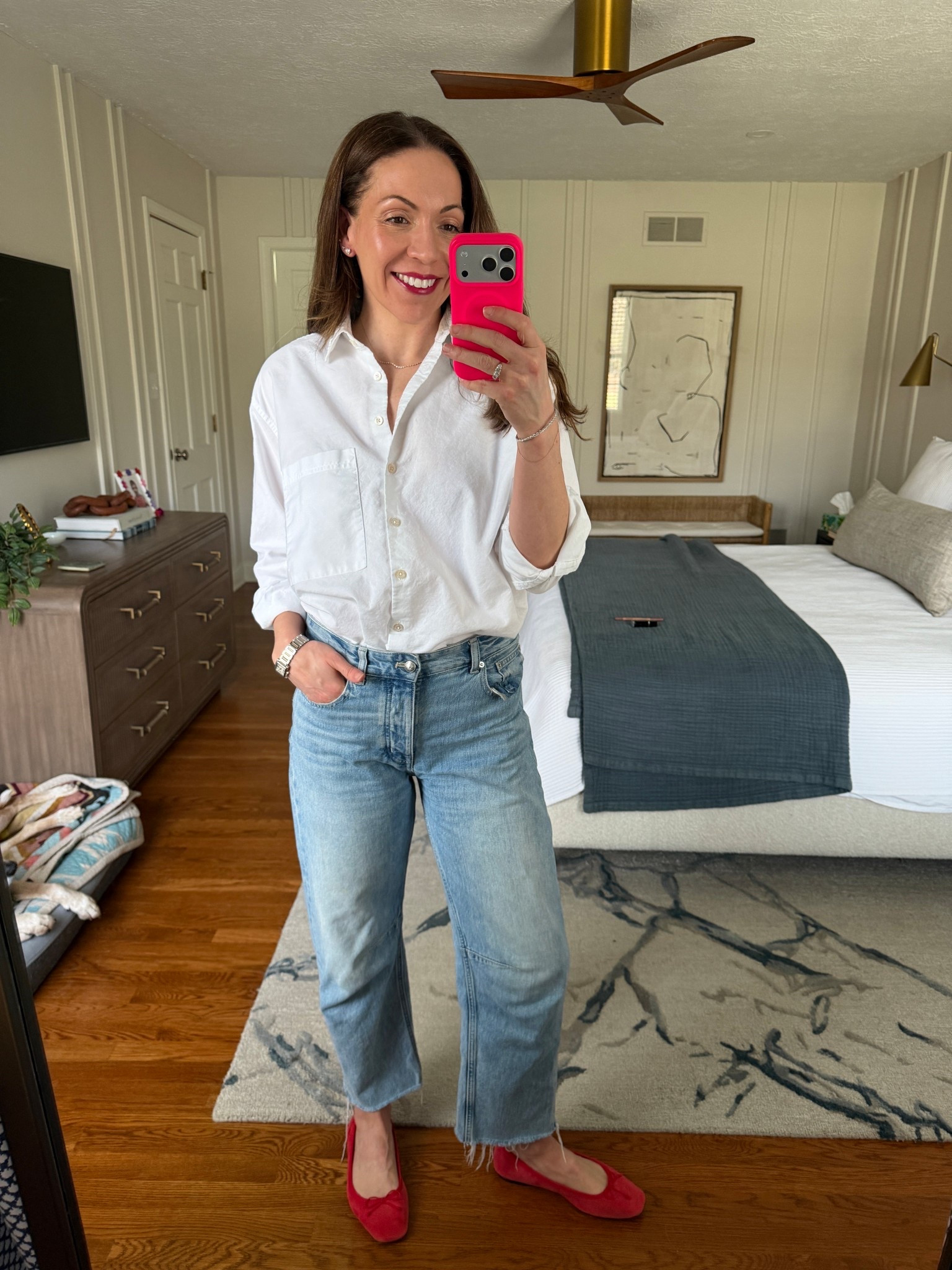 Button down size med
Denim size down to 26 @Madewell 
Flats @jcrew 

#LTKOver40 #LTKootd