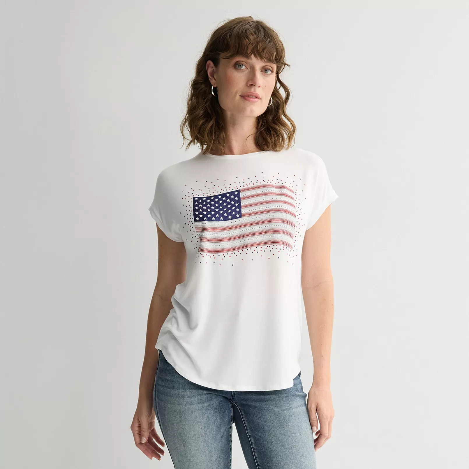 Women's Apt. 9® Embellished Short Sleeve Tee | Kohl's