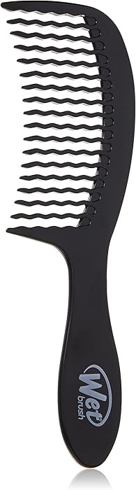 Wet Brush Detangling Comb, Black - Wide Tooth Hair Detangler with WaveTooth Design that Gently an... | Amazon (US)