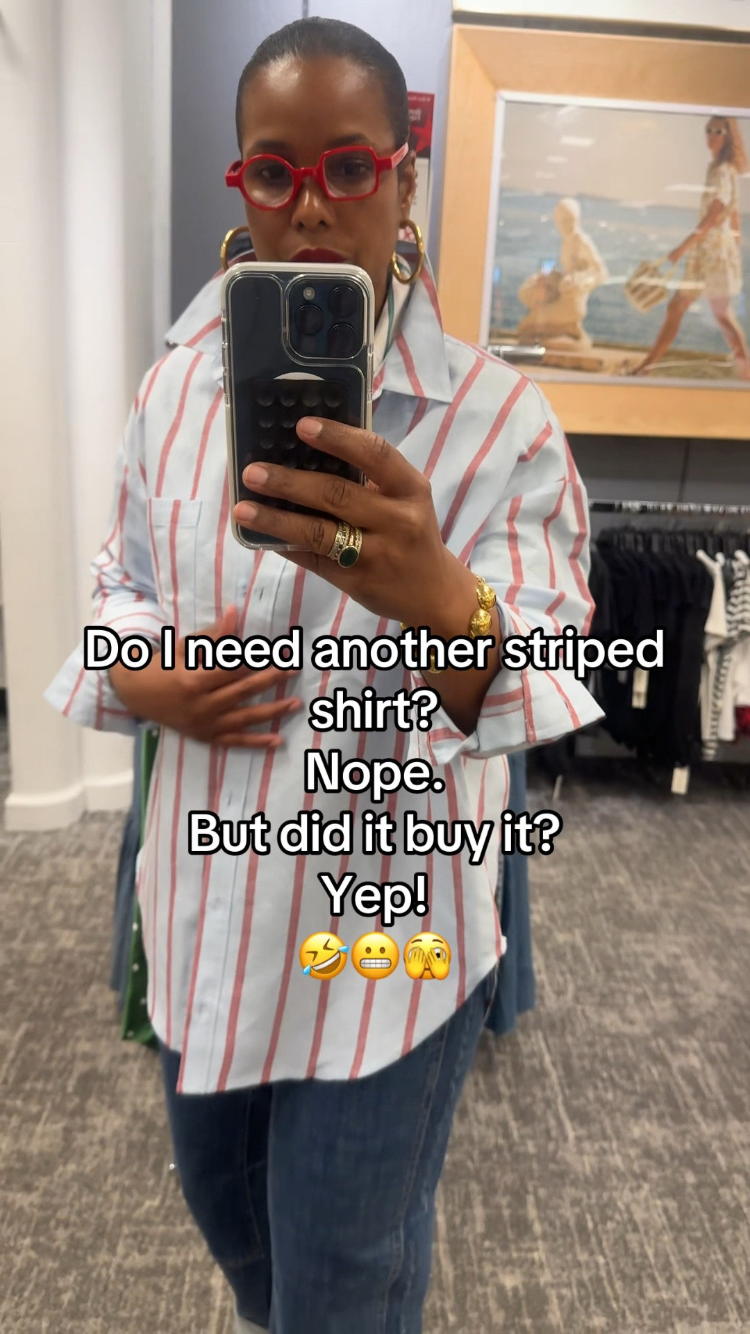 At this point, it’s an addiction.😜

This relaxed fit linen blend shirt drapes nicely. I scored it on clearance at Macy’s. ❤️

 Wearing size large. 5’7” 170 lbs

#LTKMidsize