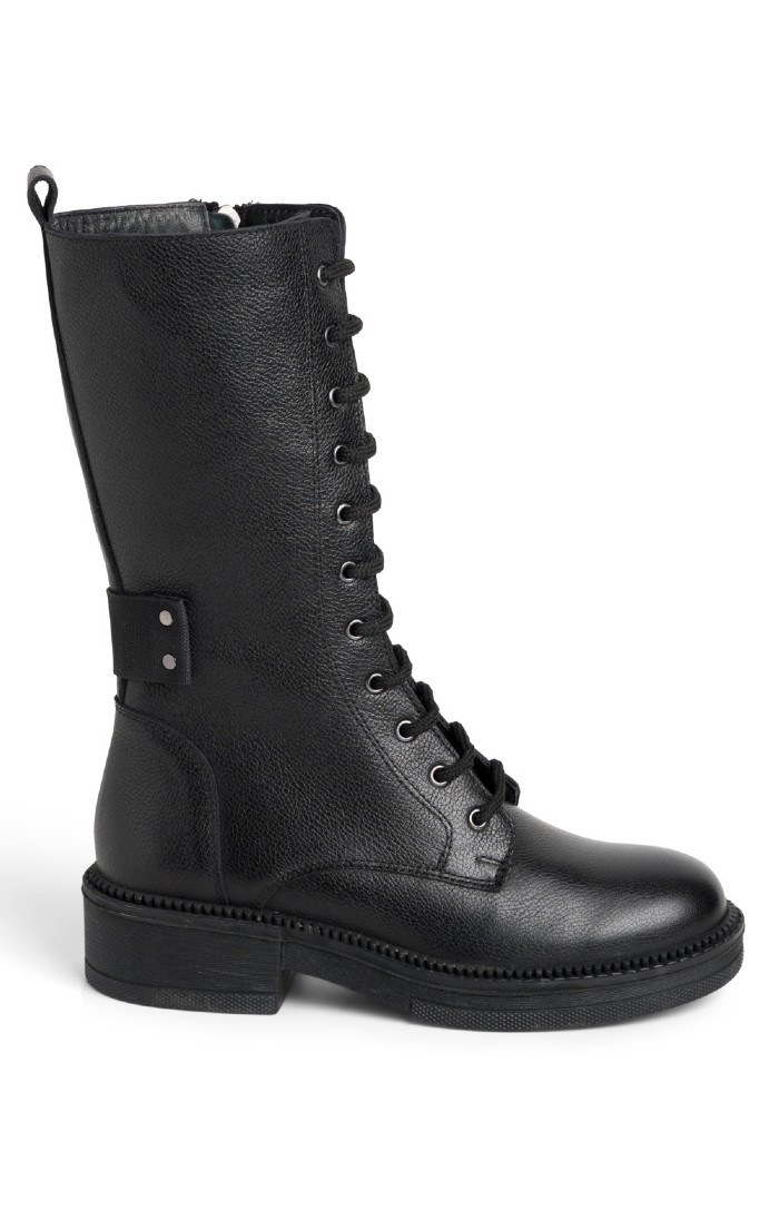 Ladies Grain Leather Tall Lace-Up Boots | The House Of Bruar