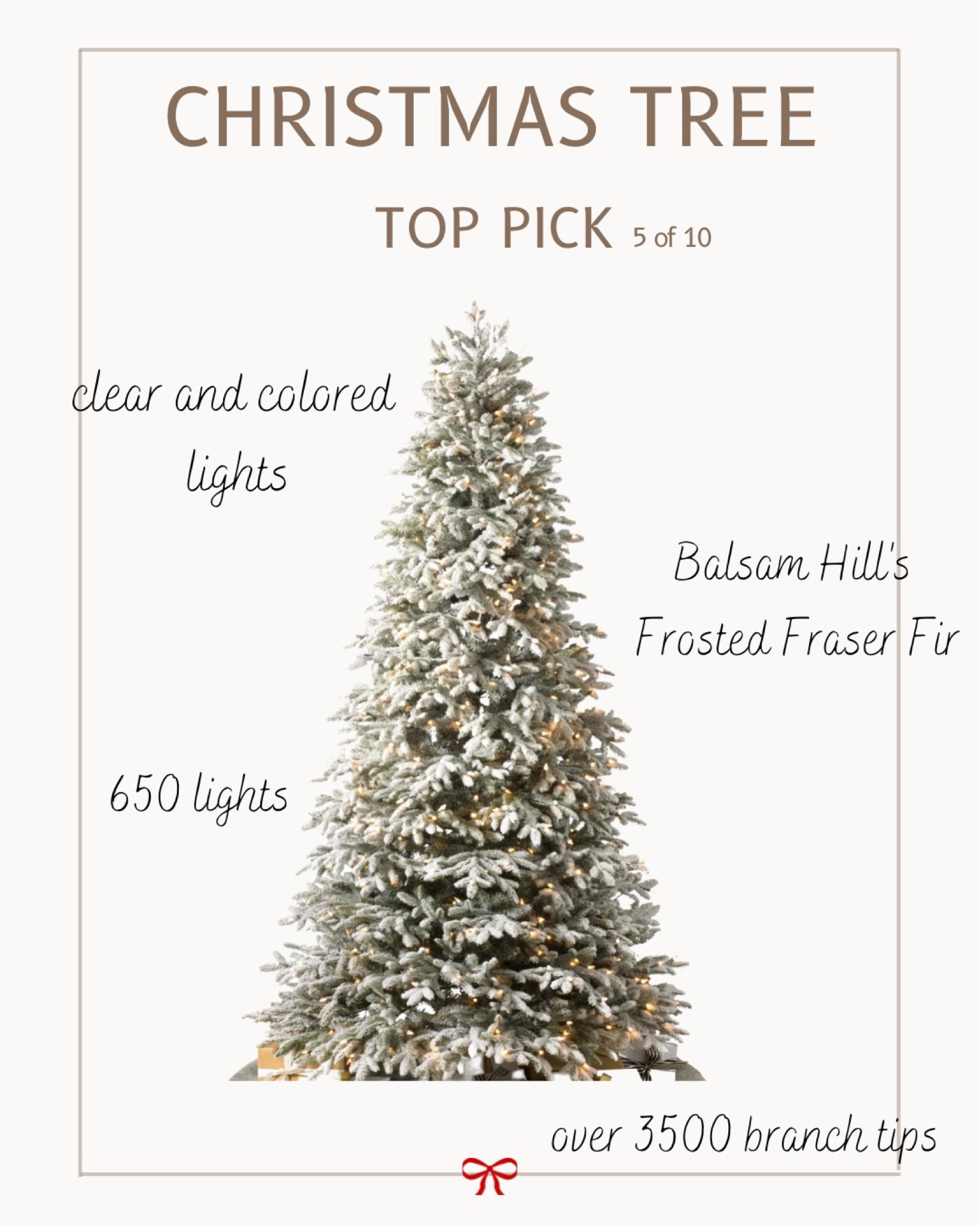 Balsam Hill has the best quality Christmas trees on the market, this Frosted Fraser Fir is full, well lit, and comes in color and clear! 

#LTKHoliday #LTKSeasonal #LTKhome