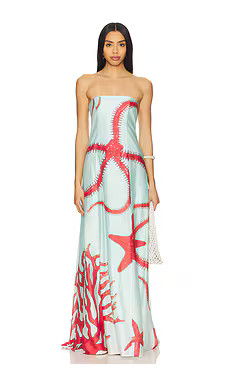 Muma World Ursa Strapless Maxi Dress in Blue from Revolve.com | Revolve Clothing (Global)