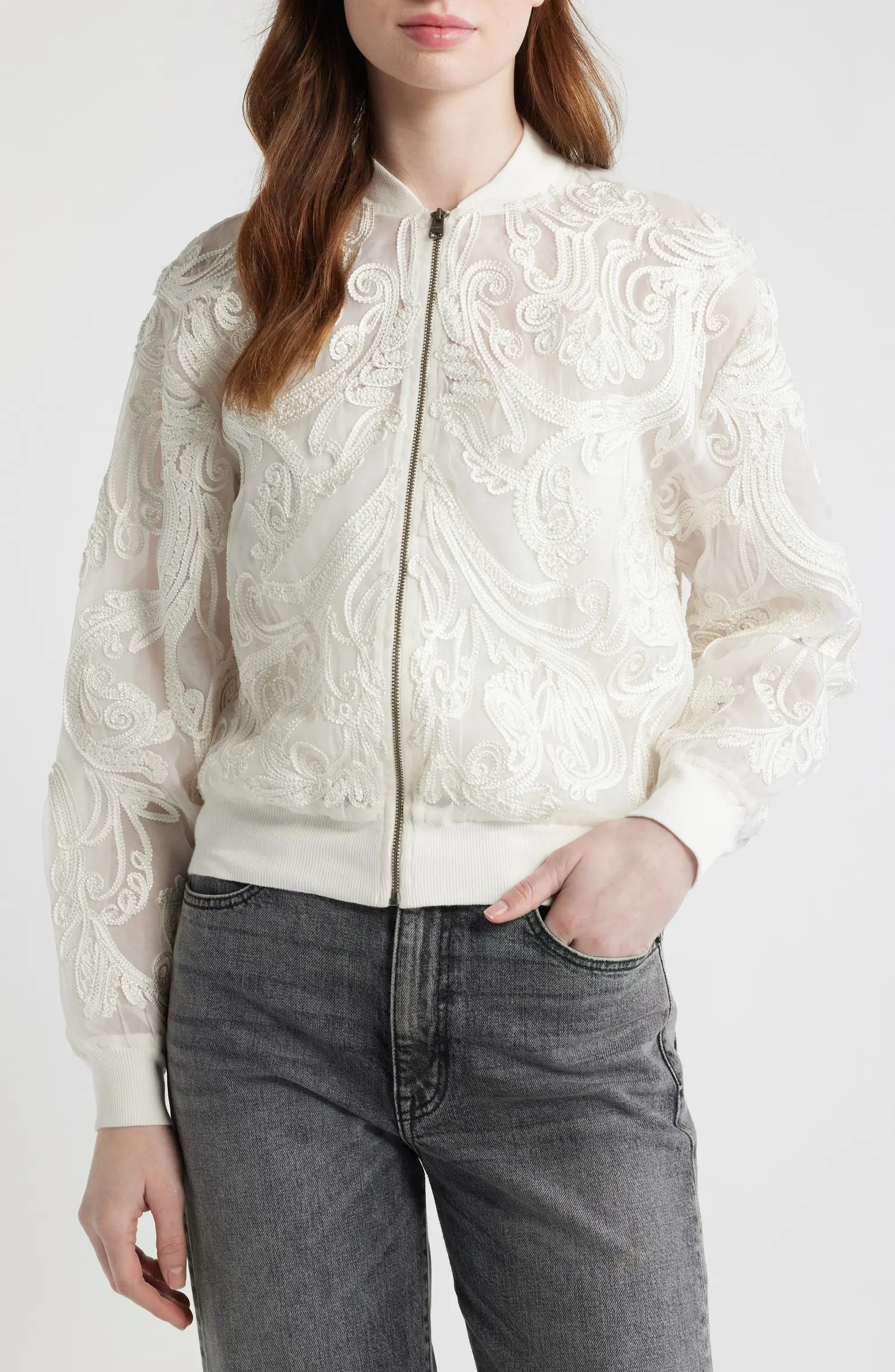 Jade Embroidered Bomber Jacket | Nordstrom
