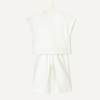 Amazon Essentials x Sofia Grainge Toddlers and Baby Girls' Cotton Pique Short Sleeve T-Shirt & Pa... | Amazon (US)