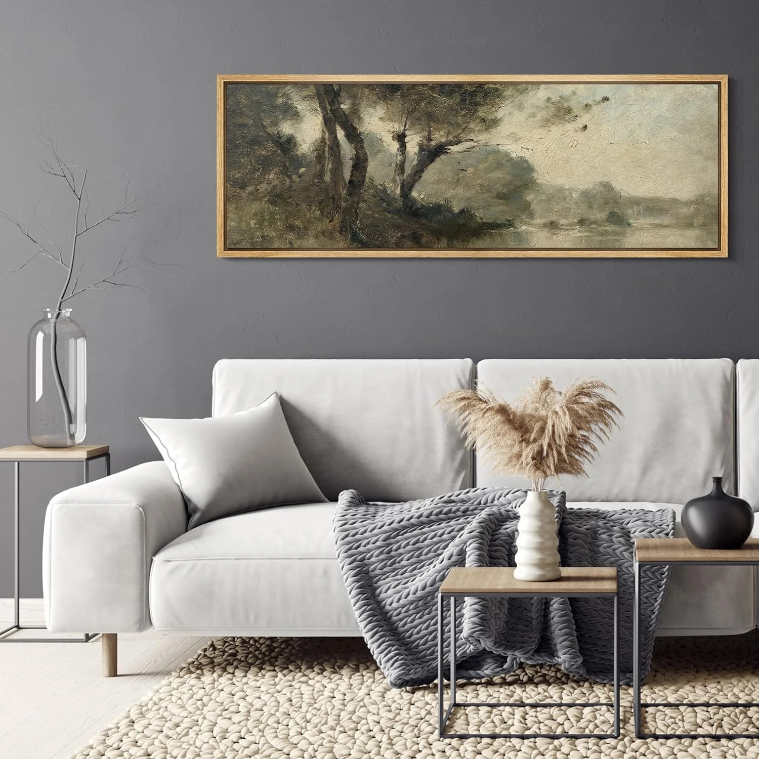 IDEA4WALL Extra Large Framed Canvas Print Wall Art Misty Forest Pathway Atmospheric Landscape Nat... | Walmart (US)