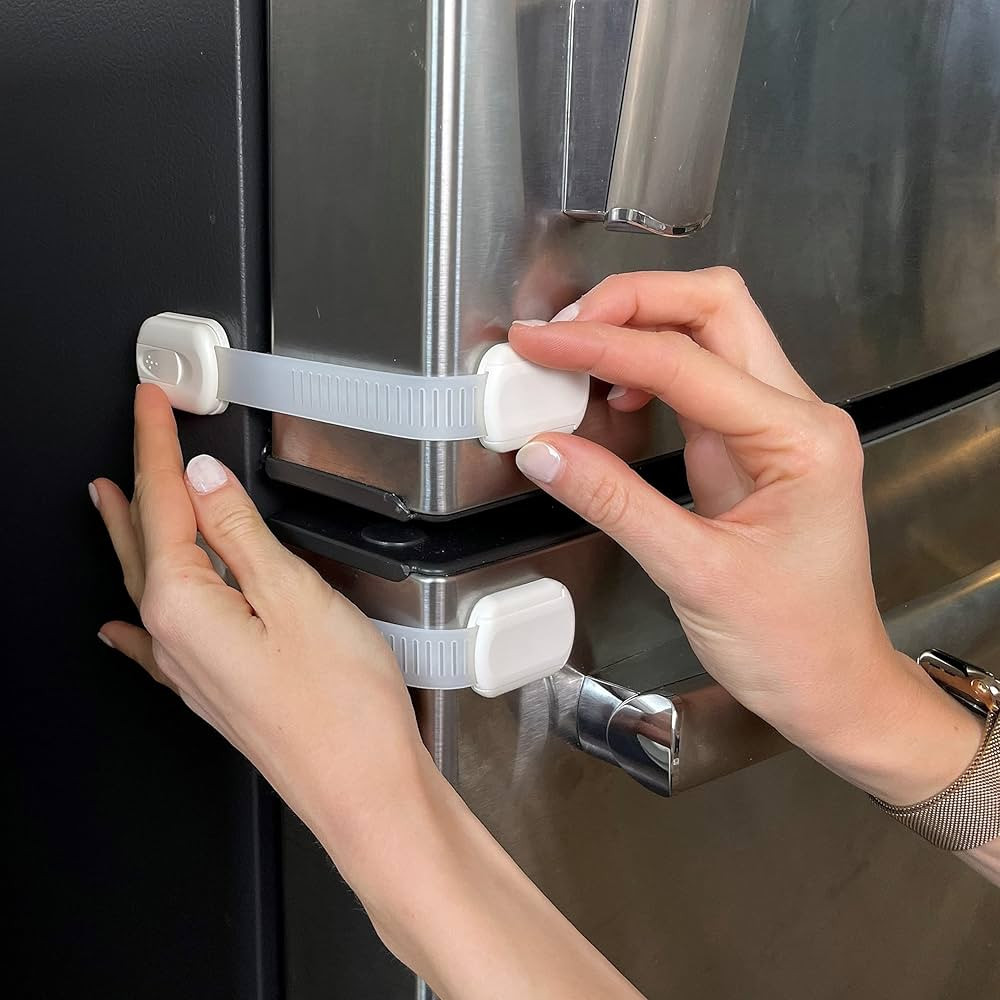 6 Pack Vmaisi Multi-Use Adhesive Straps Locks - Childproofing Baby Proofing Cabinet Latches for D... | Amazon (US)