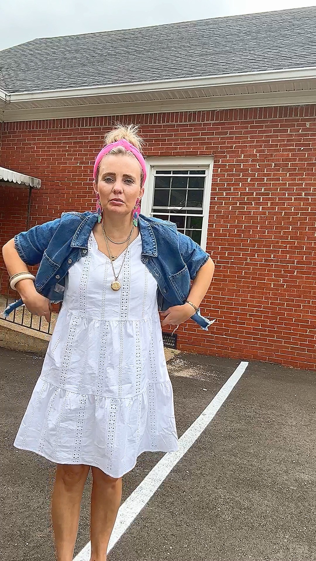 Pulled over in an abandoned Baptist Church parking lot to film this ootd - another reason why I’m a terrible blogger 😂 dress is cute and really cheap!

#LTKsalealert #LTKfindsunder50 #LTKfindsunder100