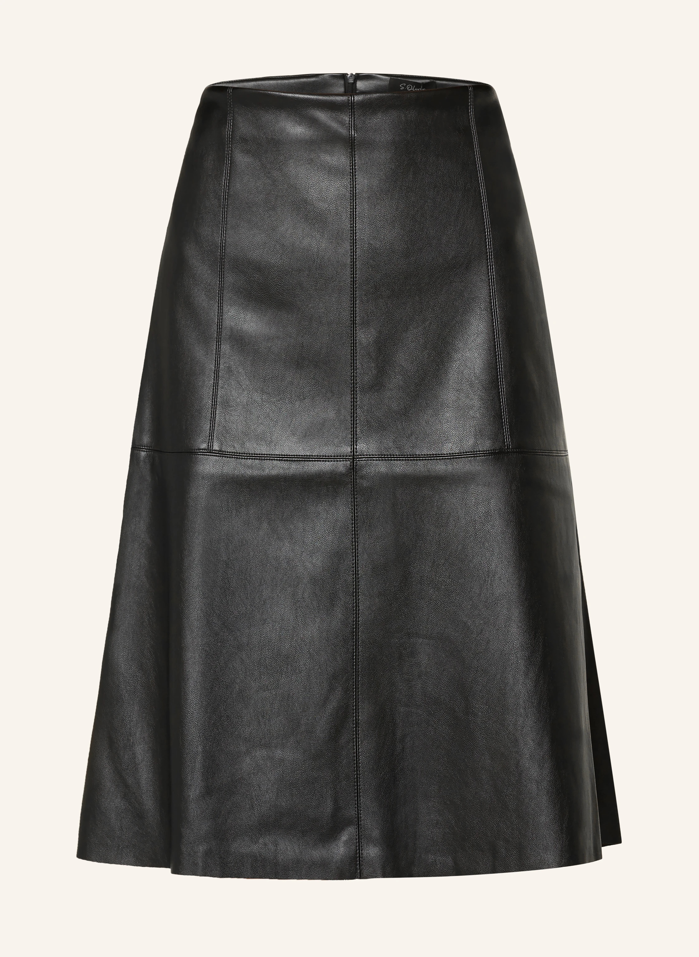 s.Oliver BLACK LABEL Rock in Lederoptik in schwarz | Breuninger (DACH)