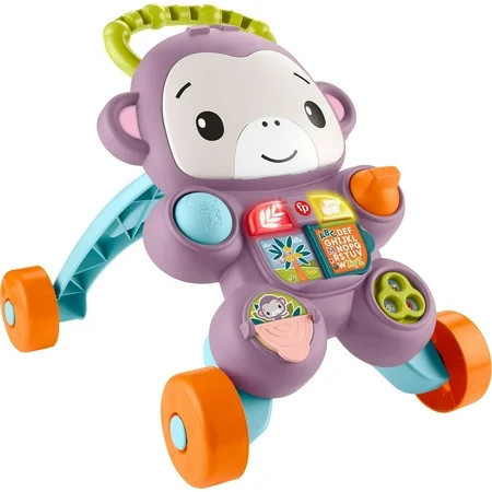 Fisher-Price Learn With Me Purple Monkey Walker Baby Learning Toy with Music & Lights | Walmart (US)