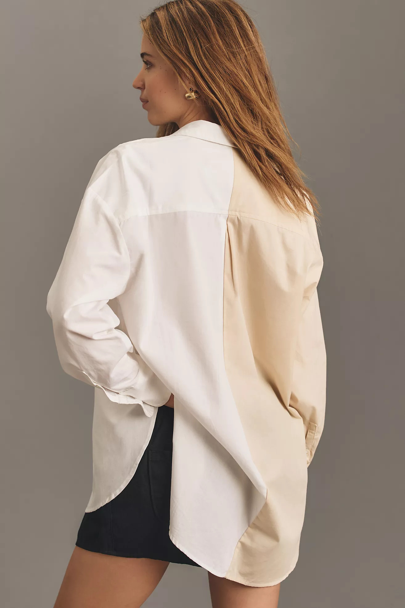 The Bennet Buttondown Shirt by Maeve: Colorblock Edition | Anthropologie (US)