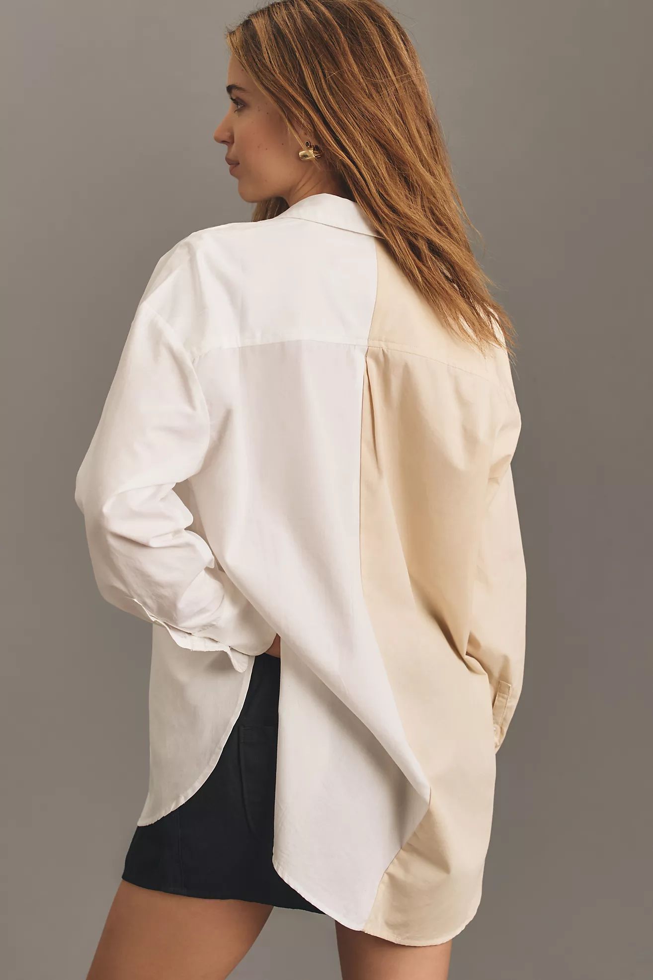 The Bennet Buttondown Shirt by Maeve: Colorblock Edition | Anthropologie (US)