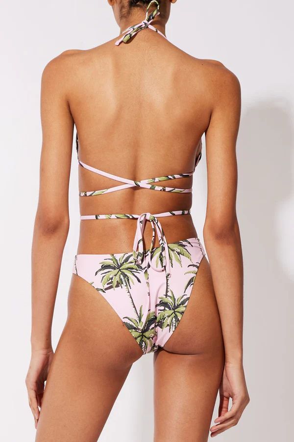 PALM TREE CREW X S&S The Alexia Bottom Palm Tree Print | Solid & Striped