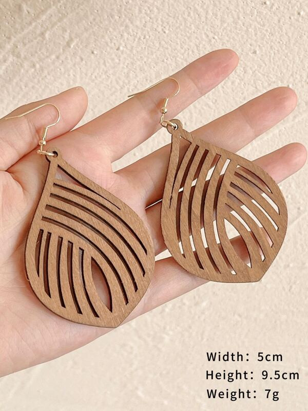 Hollow Leaf Shaped Drop Earrings
   SKU: sj2205154388565848      
          (379 Reviews)
       ... | SHEIN
