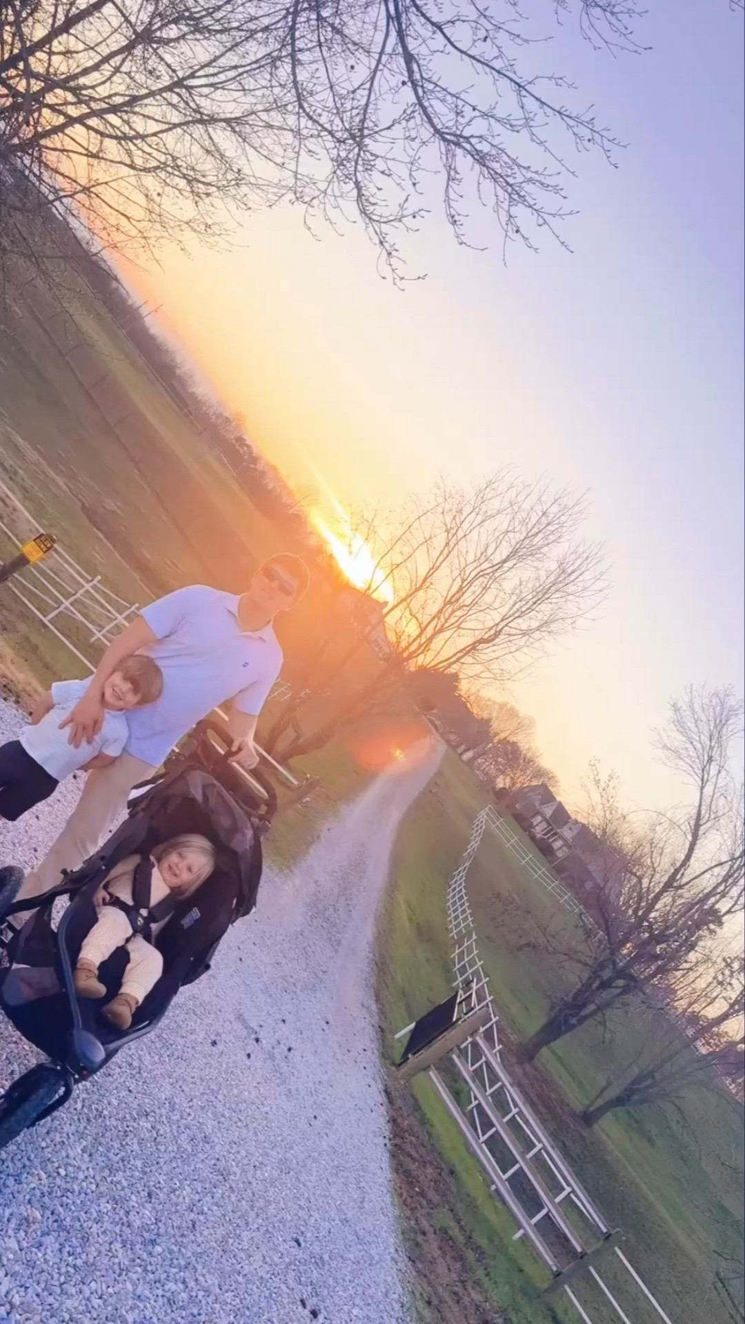 And just like that… post dinner 🍽️ sunset 🌅 evening walks season is B A C K  y’all!!! 😍 And what an actual  
d r e a m 💭 they will be here out on the farm!!! 🚜🌾