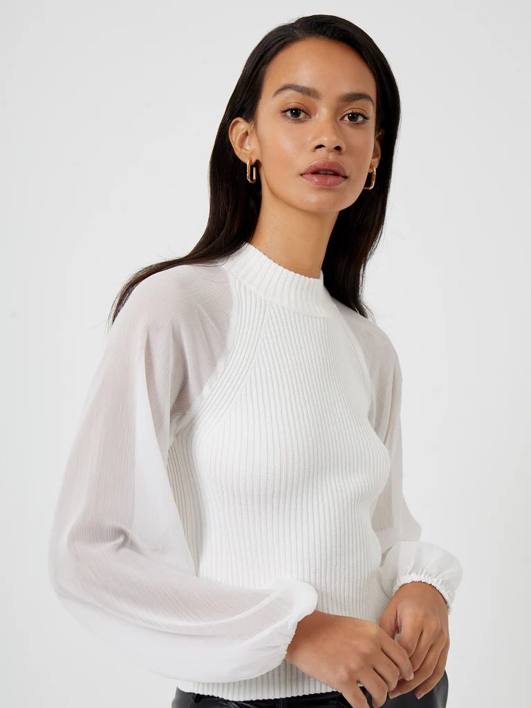 Melody Fabric Mix Top | French Connection (US)