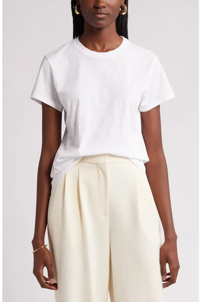Nordstrom Pima Cotton Slub Crewneck T-Shirt in Green Duck at Nordstrom, Size X-Small | Nordstrom