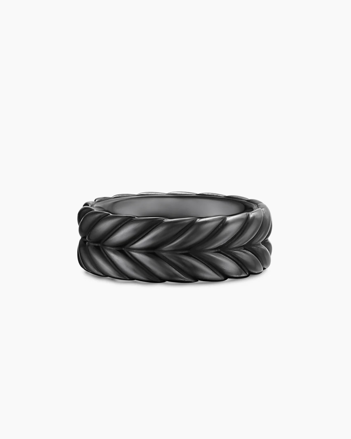 David Yurman | Chevron Band Ring in Black Titanium, 9mm | David Yurman