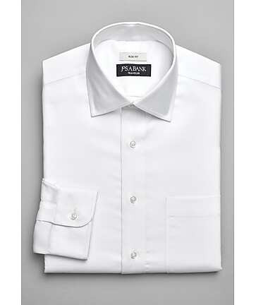 Traveler Slim Fit Solid Dress Shirt | Jos. A. Bank